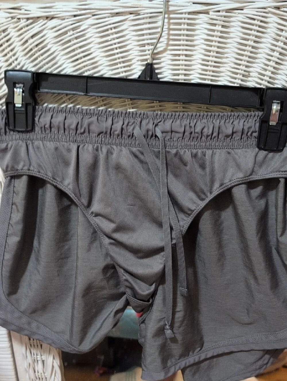 Nike Girl's Charcoal Athletic Shorts with Swoosh Size M